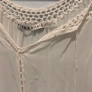 Alice and Olivia - white crochet blouse